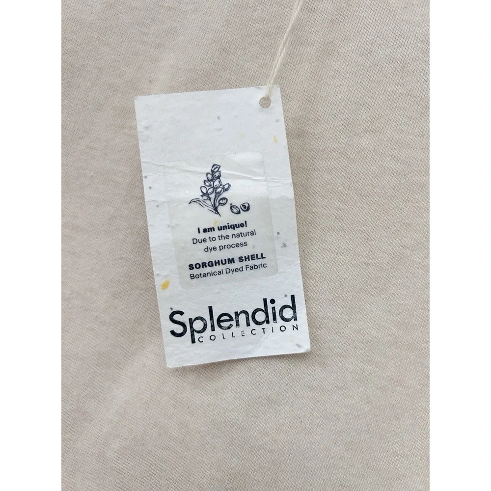 SPLENDID Crewneck Pullover Women's Sweatshirt Top Med RS2K780 Beige neutral‎